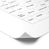 Minnesota County's kaart met provincienamen Poster (Hoek)