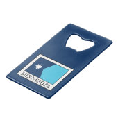 Minnesota Creditkaart Flessenopener (Achterkant Gekanteld)