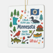 Minnesota Custom Family Trip Christmas Keramisch Ornament (Links)