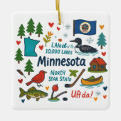 Minnesota Custom Family Trip Christmas Keramisch Ornament (Voorkant)