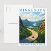Minnesota, de Amerikaanse reisplaats van de North  Briefkaart (Voorkant / Achterkant)