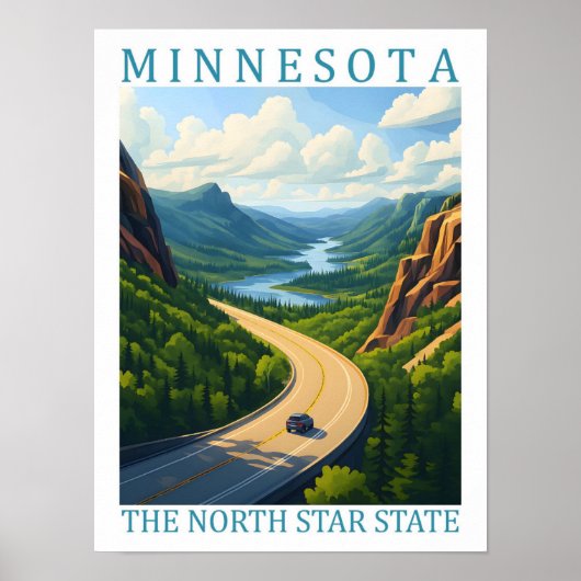 Minnesota, de Amerikaanse reisplaats van de North Poster (Voorkant)
