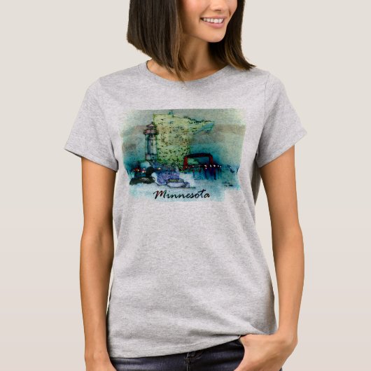 Minnesota Digitale Kunst T-shirt (Voorkant)