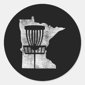Minnesota Disc Golf State met mand noodlijdend Ronde Sticker