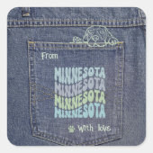 Minnesota Dog in de Sticker van Jean Pocket Square (Voorkant)