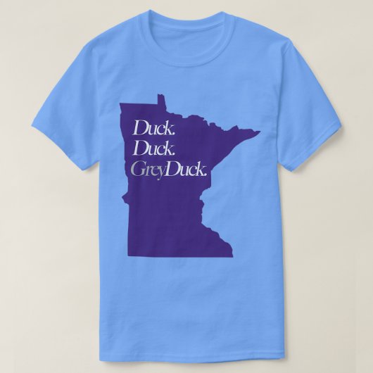 Minnesota Duck Duck Gray Duck Paars T-shirt (Design voorkant)