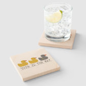 Minnesota Duck Duck Grey Duck - Zo gaat het Stenen Onderzetter (Zijkant)