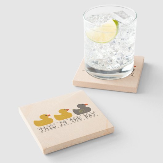 Minnesota Duck Duck Grey Duck - Zo gaat het Stenen Onderzetter (Zijkant)