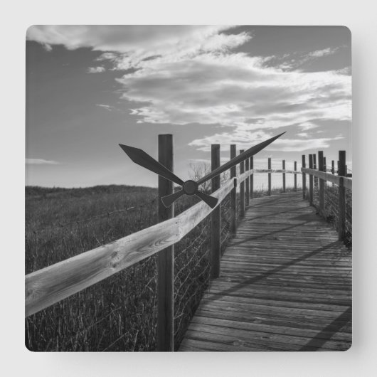 Minnesota, Duluth, Park Point, Boardwalk Vierkante Klok (Voorkant)