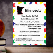 Minnesota Educational State Poster Kleurrijk