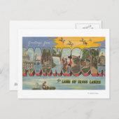 Minnesota (eenden) - Grote letterscènes Briefkaart (Voorkant / Achterkant)