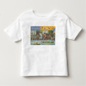 Minnesota (eenden) - Grote letterscènes Kinder Shirts (Voorkant)