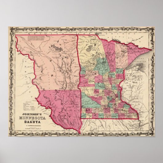 Minnesota en Dakota Poster (Voorkant)