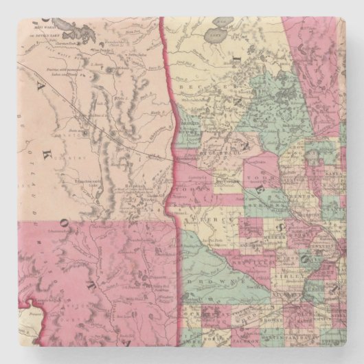 Minnesota en Dakota Stenen Onderzetter (Voorkant)