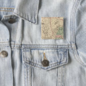 Minnesota en Dakotah Vierkante Button 5,1 Cm (In situ)
