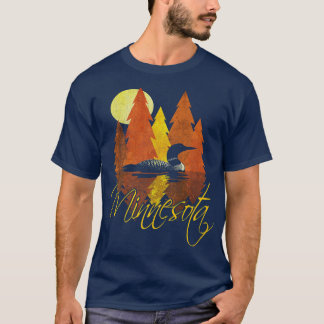 Minnesota FallAutumnSunset met leoon en bomen T-shirt