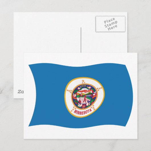 Minnesota Flag Briefkaart (Voorkant / Achterkant)