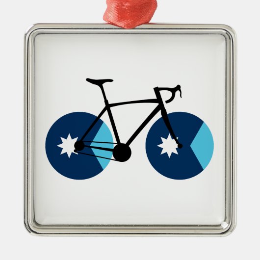 Minnesota Flag Cycling Metalen Ornament (Voorkant)