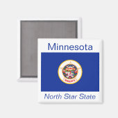 Minnesota Flag Magnet (Voorkant / Achterkant)