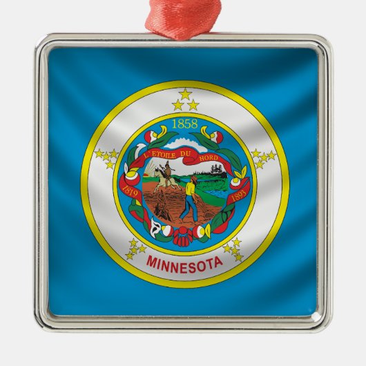 Minnesota Flag Metalen Ornament (Voorkant)