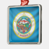 Minnesota Flag Metalen Ornament (Links)