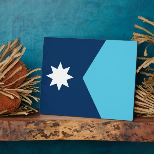 Minnesota Flag Plaque Fotoplaat (Zijkant)