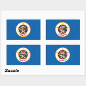 Minnesota Flag Rechthoekige Sticker (Vel)