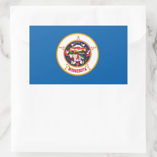 Minnesota Flag Rechthoekige Sticker (Tas)