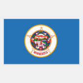 Minnesota Flag Rechthoekige Sticker (Voorkant)