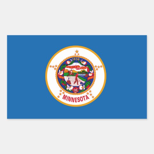 Minnesota Flag Rechthoekige Sticker (Voorkant)