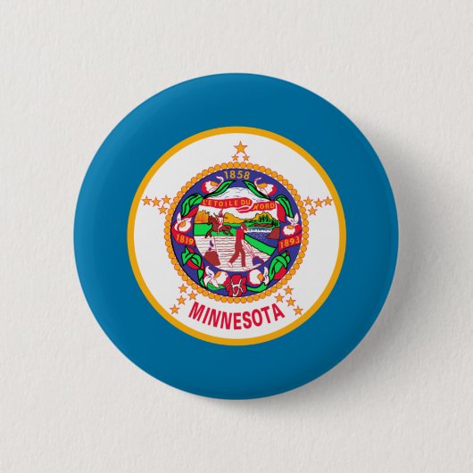 Minnesota Flag Ronde Button 5,7 Cm (Voorkant)