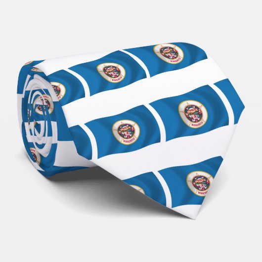 Minnesota Flag Stropdas (Opgerold)