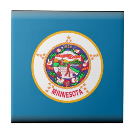 Minnesota Flag Tegeltje (Voorkant)