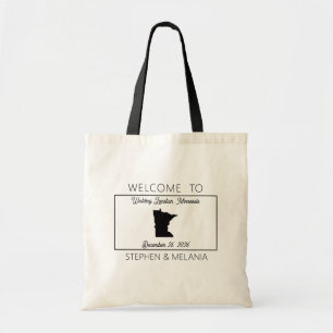Minnesota gasten welkom bruiloft tote bag