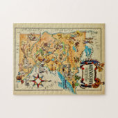 Minnesota geïllustreerde 11x14 kaart legpuzzel (Horizontaal)