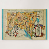 Minnesota geïllustreerde 20x30 kaart legpuzzel (Horizontaal)