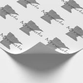 Minnesota  gemaakt Chalkboard grijs Antiek Cadeaupapier (Hoek)