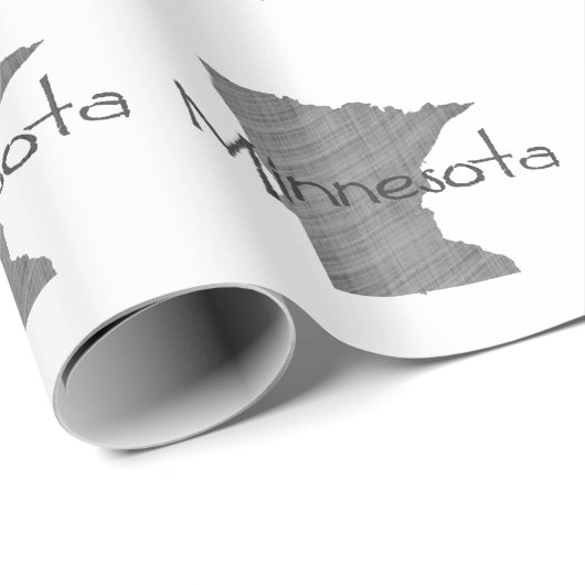 Minnesota  gemaakt Chalkboard grijs Antiek Cadeaupapier (Rol Hoek)