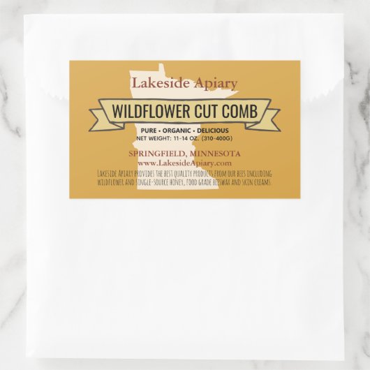 Minnesota gesneden kam honing rechthoek Stickers (Tas)