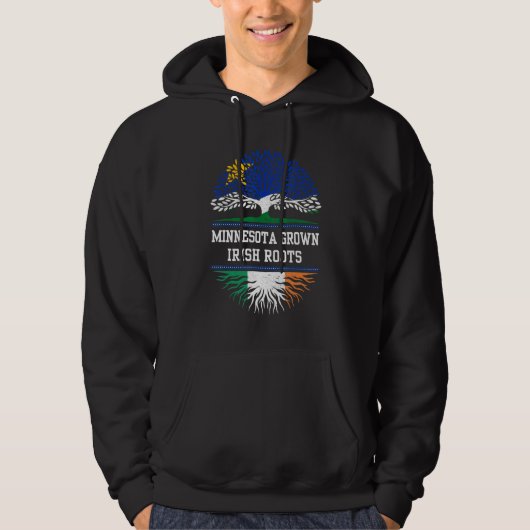 Minnesota geteeld met Ierse roots Ierland Hoodie (Voorkant)