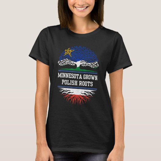 Minnesota geteeld met Poolse wortels Polen T-shirt (Voorkant)