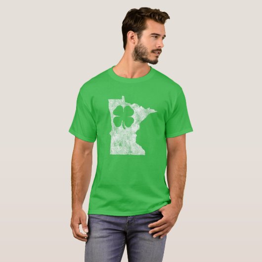 Minnesota Gift St. Patrick's Day Shamrock Clover I T-shirt (Voorkant volledig)