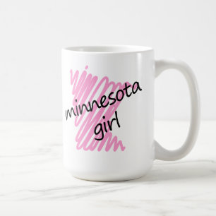 Minnesota Girl met de gespleten Minnesota-kaart Koffiemok
