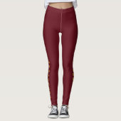 Minnesota Gold Lettering Maroon Leggings (Voorkant)