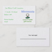 Minnesota Golfer Afsprakenkaartje (Voorkant / Achterkant)