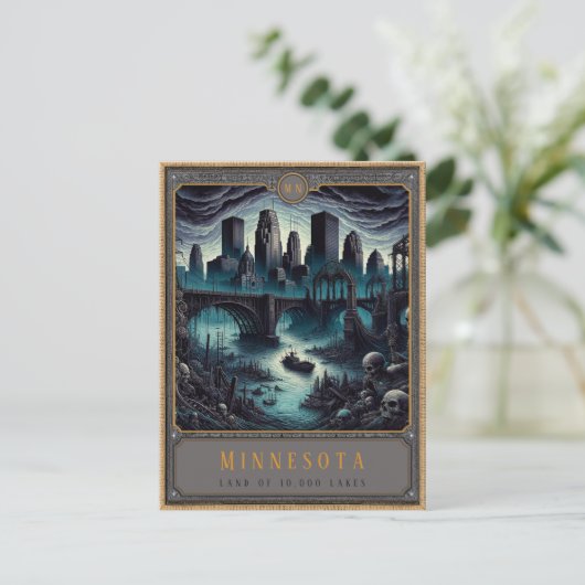 Minnesota | Gotische kunst Briefkaart (Staand voorkant)