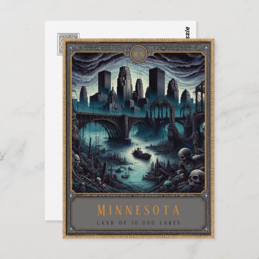 Minnesota | Gotische kunst Briefkaart (Voorkant / Achterkant)