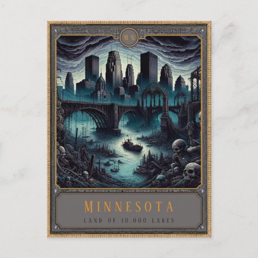 Minnesota | Gotische kunst Briefkaart (Voorkant)