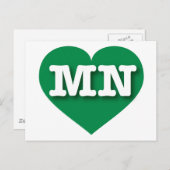 MInnesota Green Heart - Ik hou van MN Briefkaart (Voorkant / Achterkant)