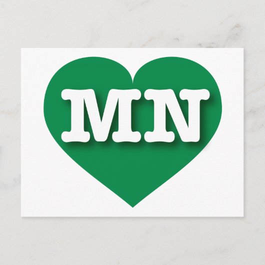 MInnesota Green Heart - Ik hou van MN Briefkaart (Voorkant)